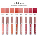 Fit Colors Matte Non-Stick Cup Lip Gloss Not Easy To Fade Matte Liquid Thin Tube Lipstick 8 Color Set Box