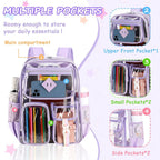 Durable PVC Transparent Backpack – Clear Backpack Bag for Stadium Events & Outdoor Fitness Purse